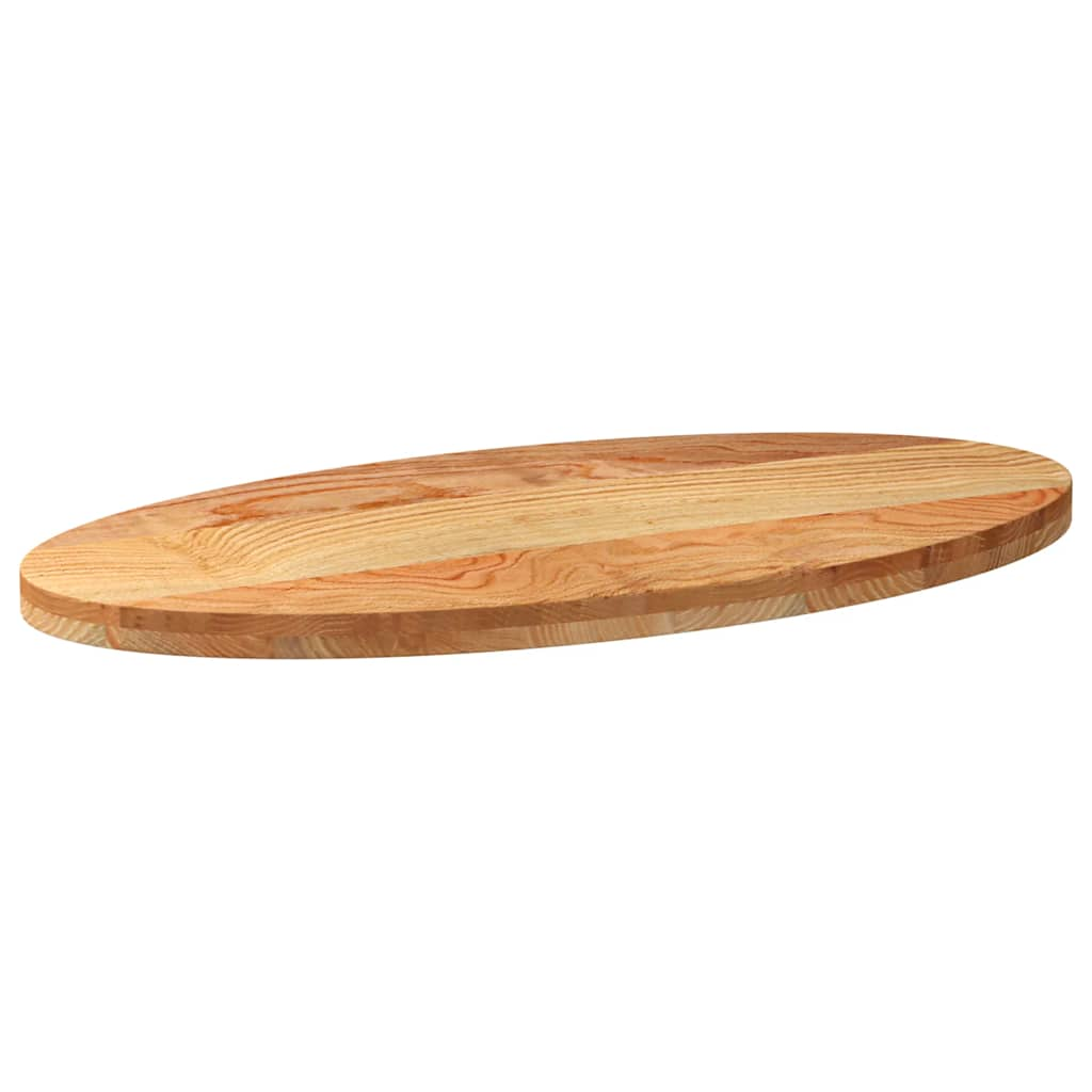 Tampo de mesa 100x50x4 cm carvalho maciça oval castanho-claro