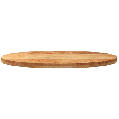 Tampo de mesa 100x50x4 cm carvalho maciça oval castanho-claro