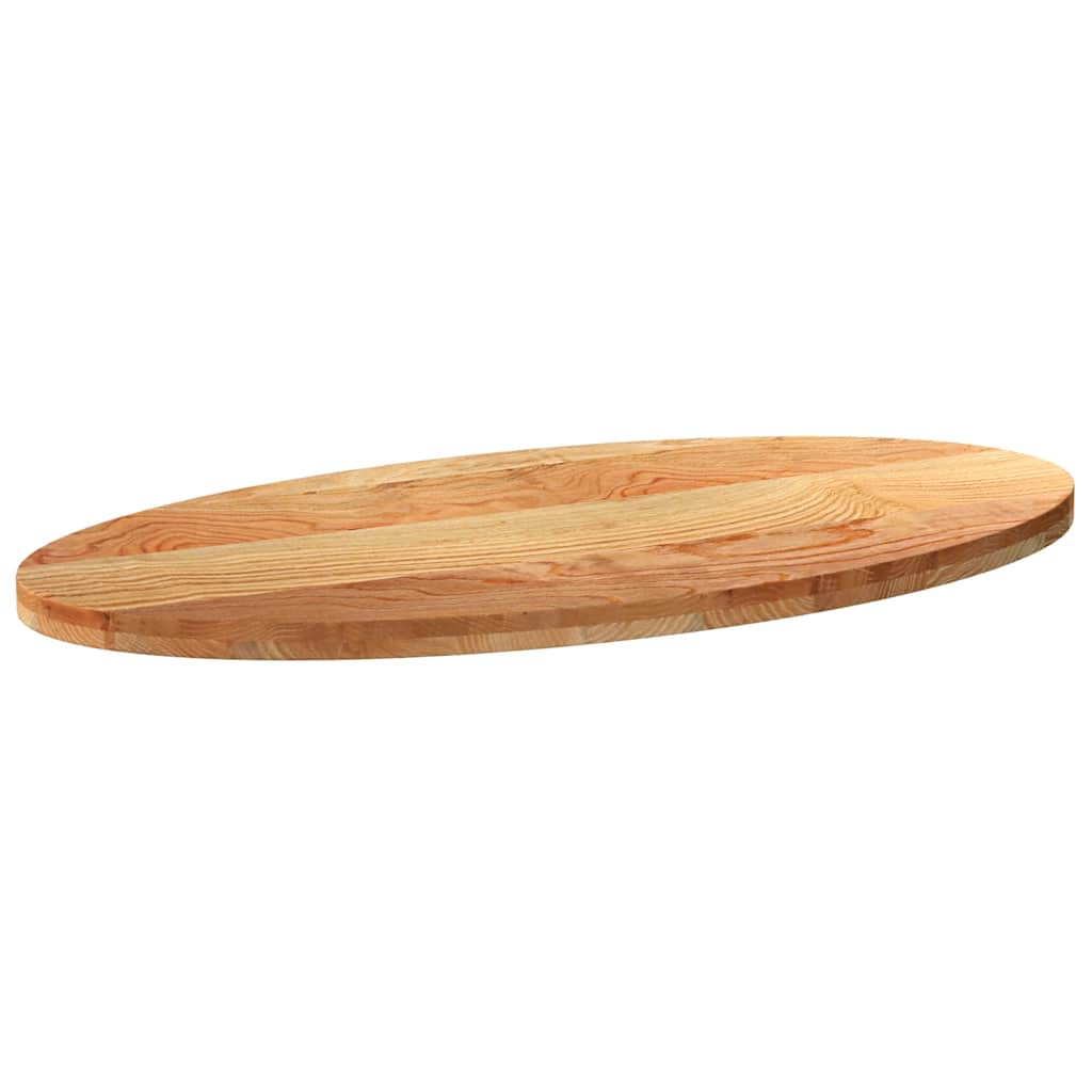 Tampo de mesa 120x60x4 cm carvalho maciça oval castanho-claro