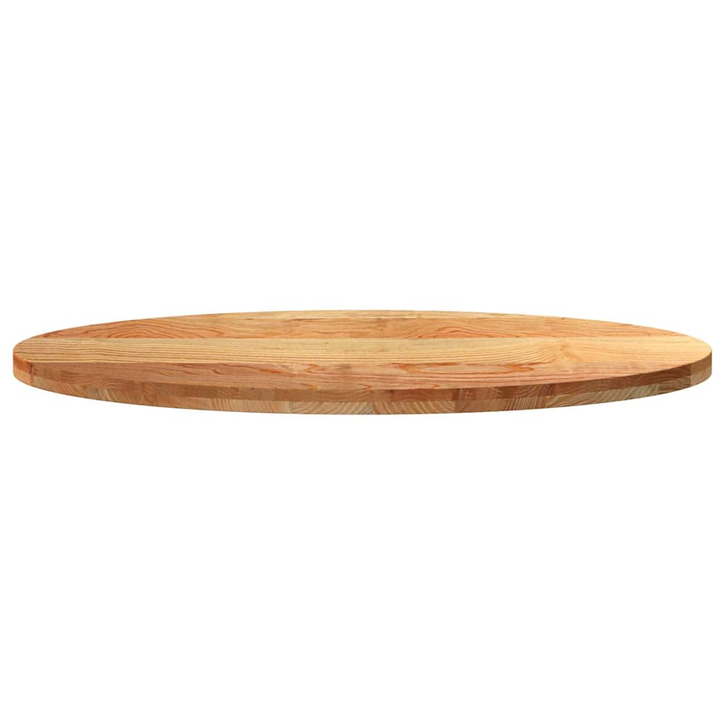 Tampo de mesa 120x60x4 cm carvalho maciça oval castanho-claro