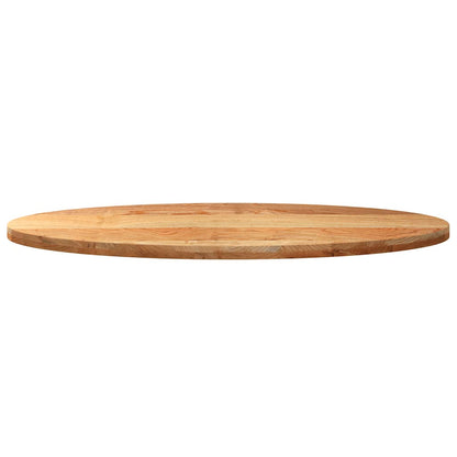 Tampo de mesa 140x60x4 cm carvalho maciça oval castanho-claro