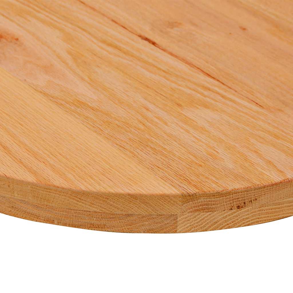 Tampo de mesa 140x60x4 cm carvalho maciça oval castanho-claro