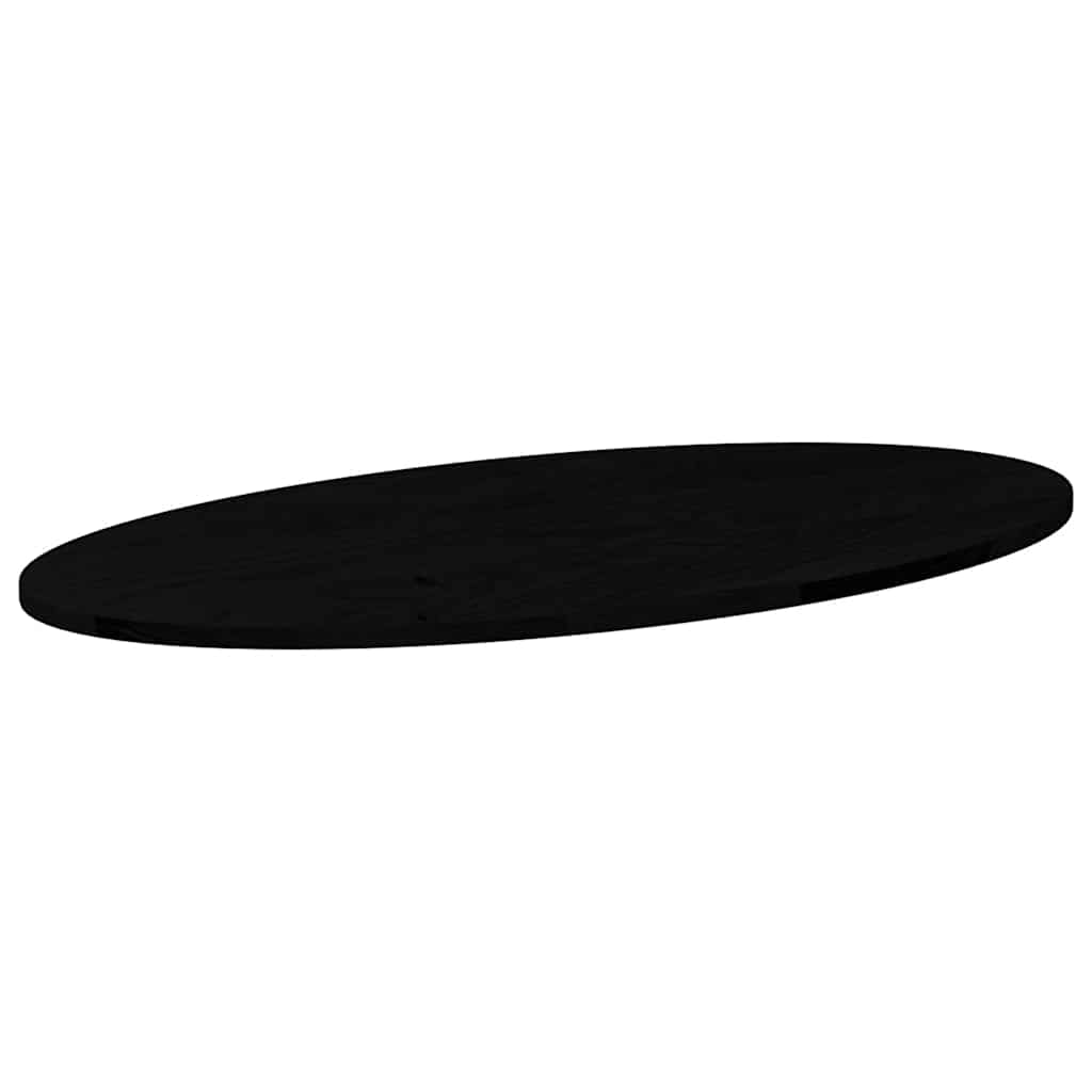 Tampo de mesa 100x50x2 cm carvalho maciça oval castanho-escuro