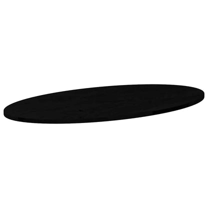 Tampo de mesa 100x50x2 cm carvalho maciça oval castanho-escuro