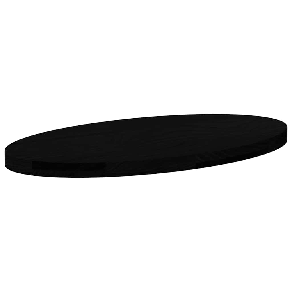 Tampo de mesa 80x40x4 cm carvalho maciça oval castanho-escuro