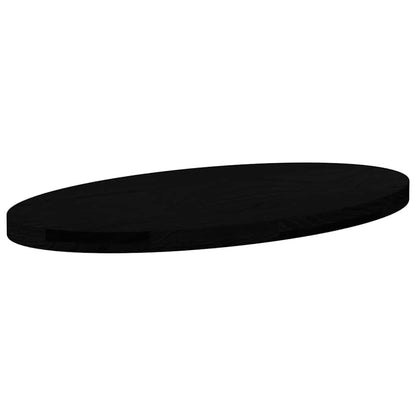 Tampo de mesa 80x40x4 cm carvalho maciça oval castanho-escuro