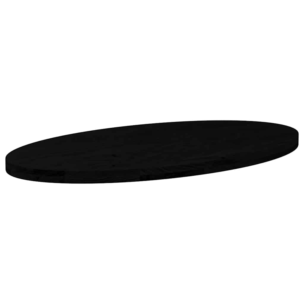 Tampo de mesa 100x50x4 cm carvalho maciça oval castanho-escuro