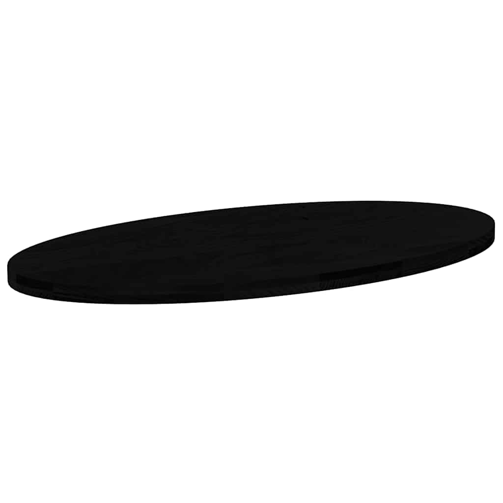 Tampo de mesa 120x60x4 cm carvalho maciça oval castanho-escuro