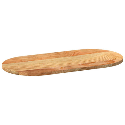 Tampo de mesa 80x40x2 cm carvalho maciça oval castanho-claro