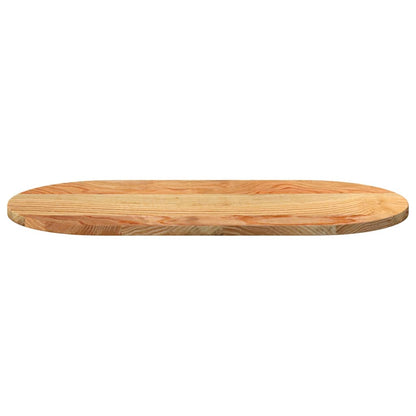 Tampo de mesa 80x40x2 cm carvalho maciça oval castanho-claro