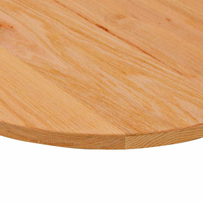 Tampo de mesa 80x40x2 cm carvalho maciça oval castanho-claro