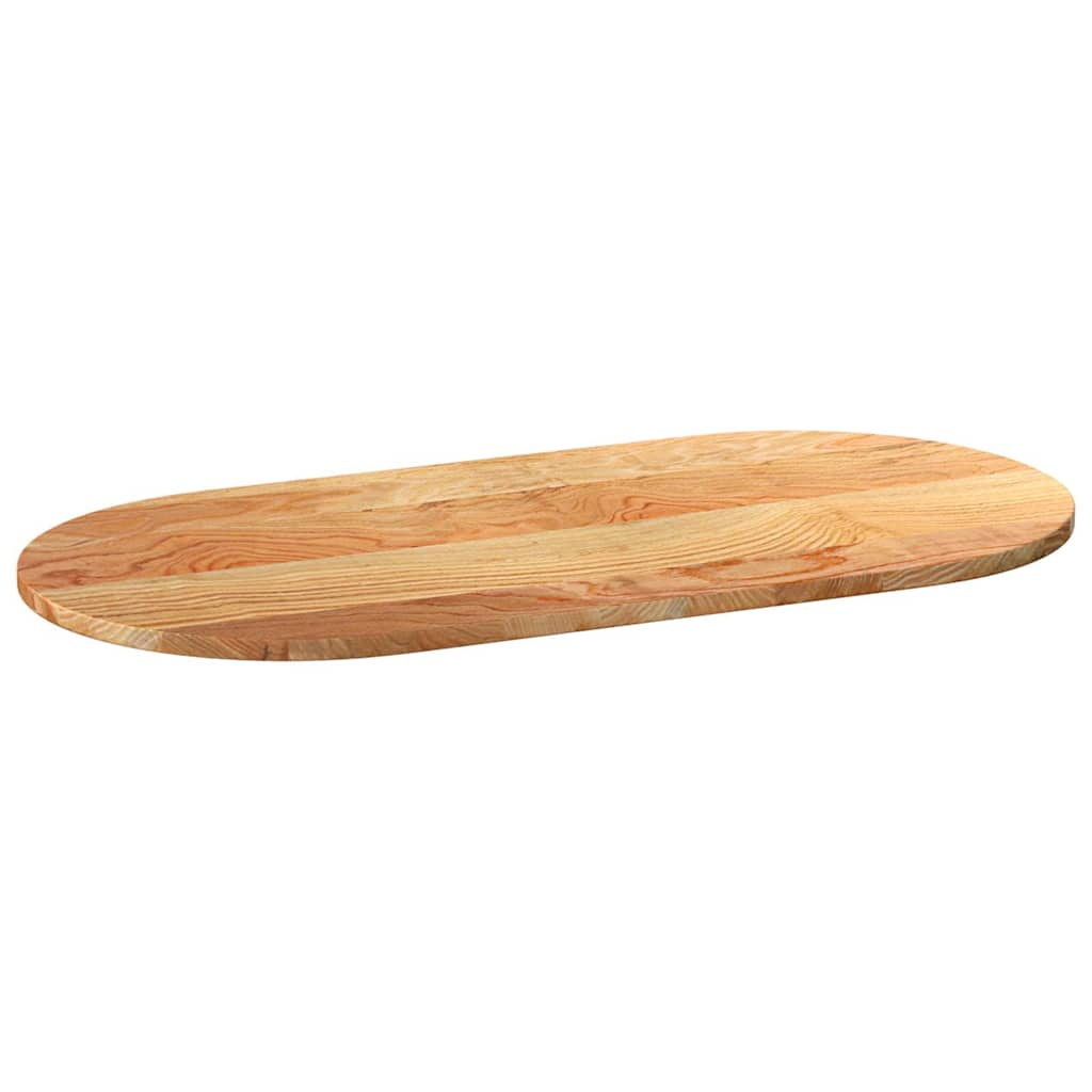 Tampo de mesa 100x50x2 cm carvalho maciça oval castanho-claro