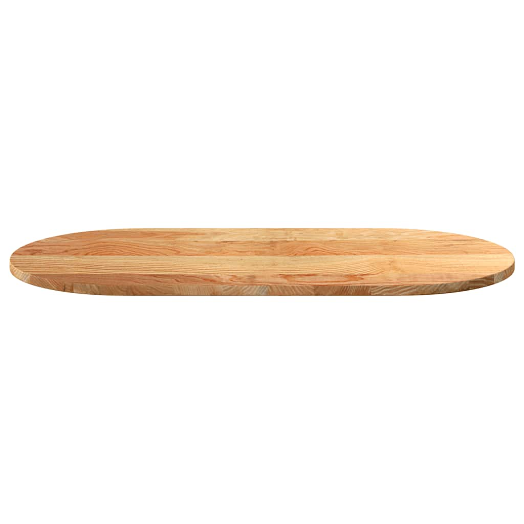 Tampo de mesa 100x50x2 cm carvalho maciça oval castanho-claro