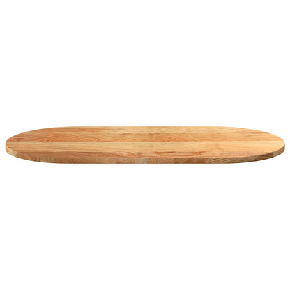 Tampo de mesa 100x50x2 cm carvalho maciça oval castanho-claro