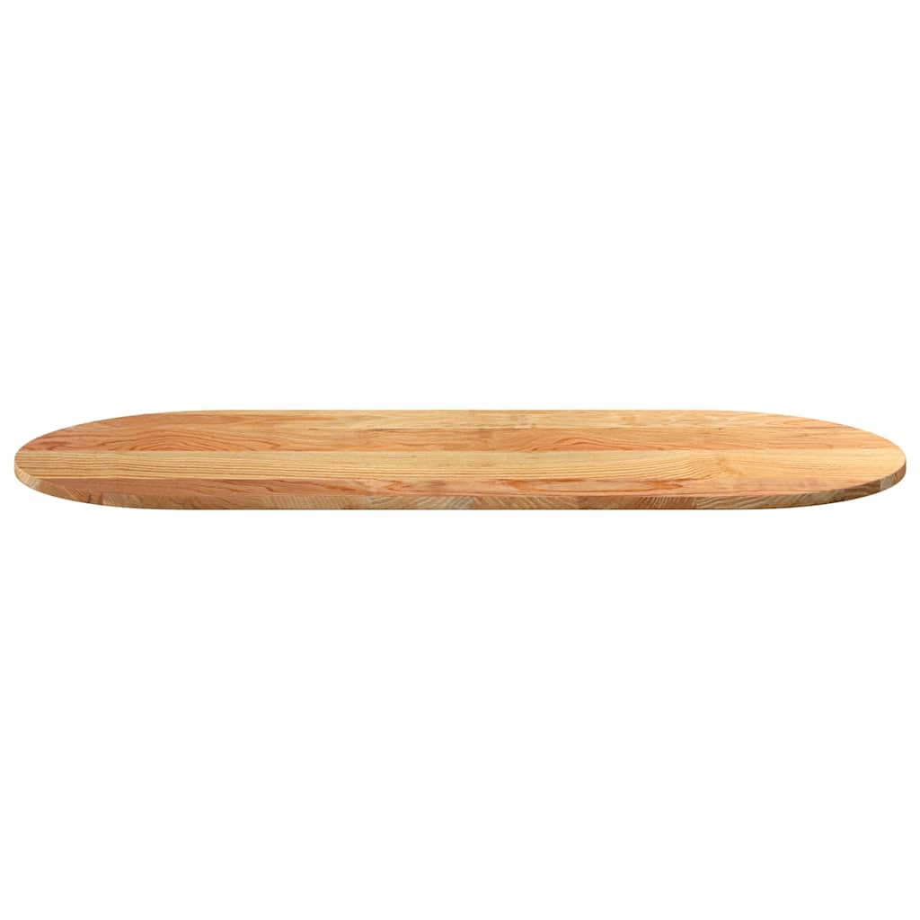 Tampo de mesa 140x60x2 cm carvalho maciça oval castanho-claro