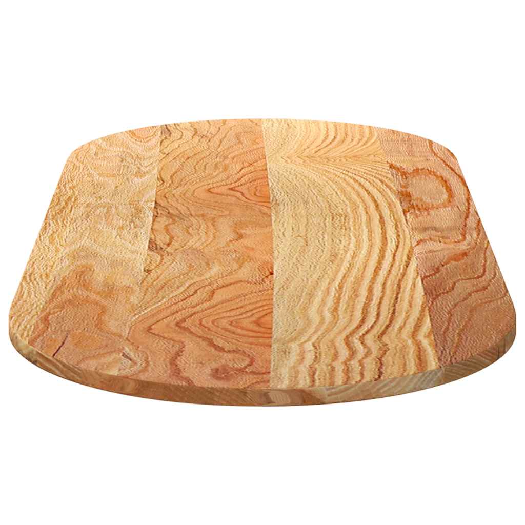 Tampo de mesa 140x60x2 cm carvalho maciça oval castanho-claro