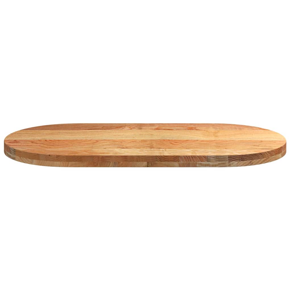 Tampo de mesa 100x50x4 cm carvalho maciça oval castanho-claro