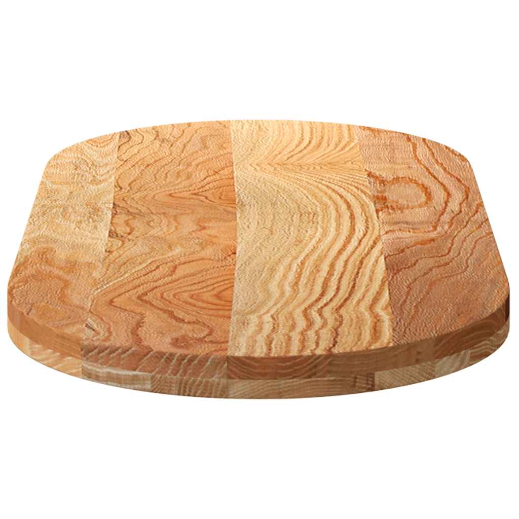 Tampo de mesa 100x50x4 cm carvalho maciça oval castanho-claro