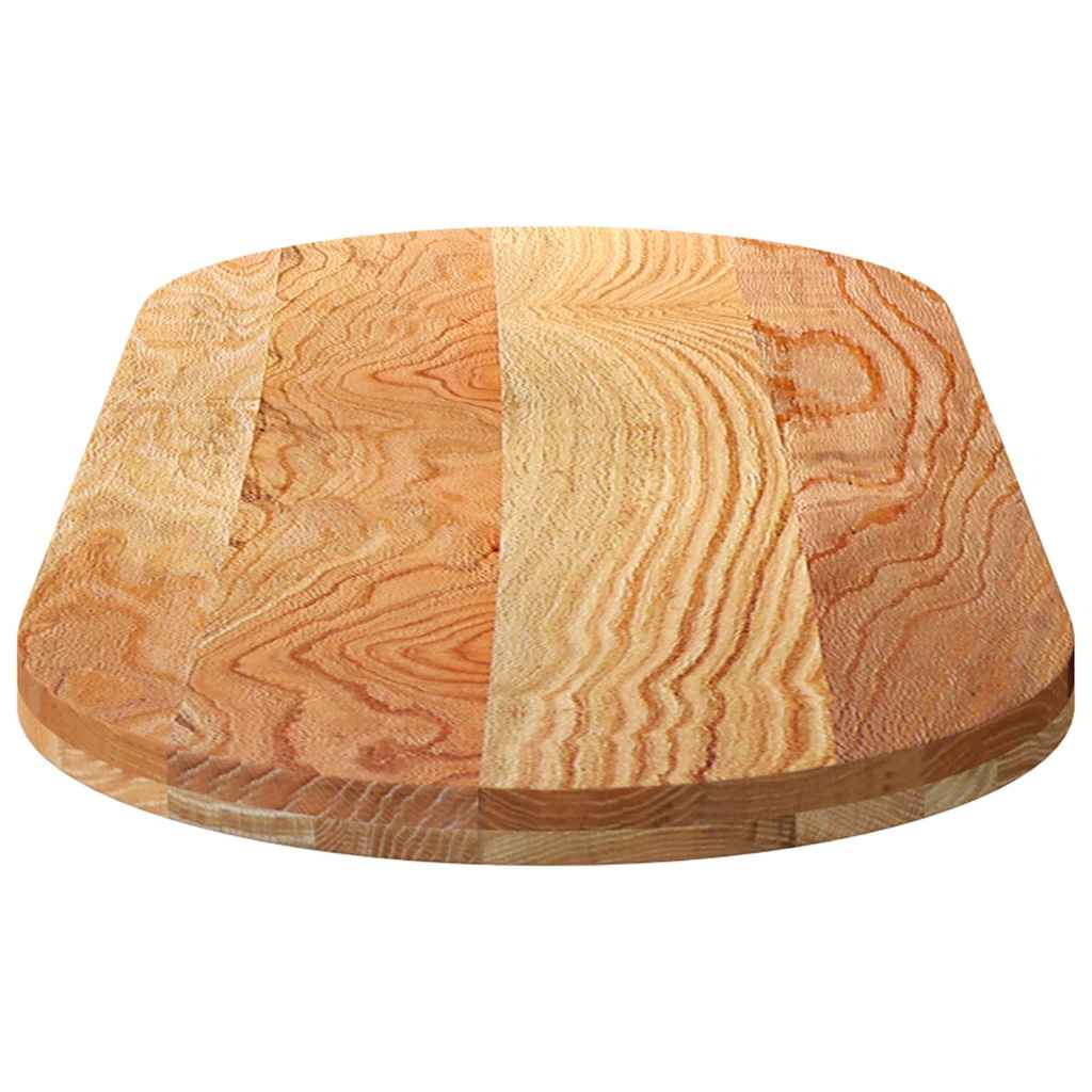 Tampo de mesa 140x60x4 cm carvalho maciça oval castanho-claro