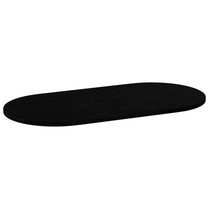 Tampo de mesa 100x50x2 cm carvalho maciça oval castanho-escuro