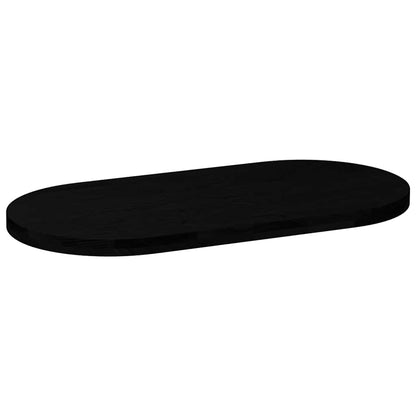 Tampo de mesa 100x50x4 cm carvalho maciça oval castanho-escuro