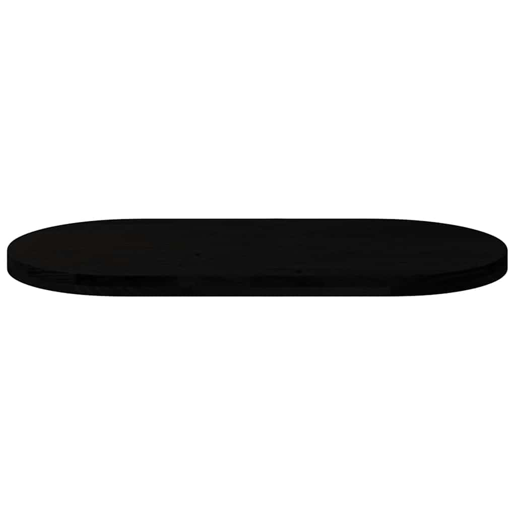 Tampo de mesa 100x50x4 cm carvalho maciça oval castanho-escuro