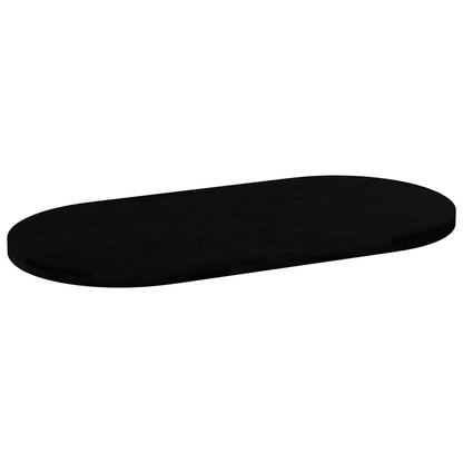 Tampo de mesa 120x60x4 cm carvalho maciça oval castanho-escuro