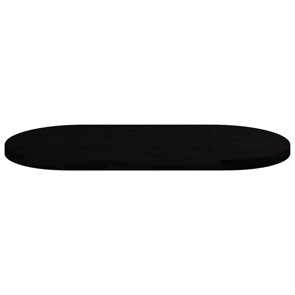 Tampo de mesa 120x60x4 cm carvalho maciça oval castanho-escuro