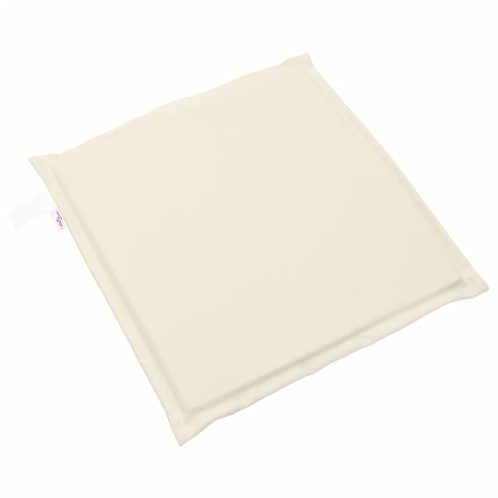 Almofadas de assento de jardim 4 pcs 45x45x2 cm cor creme