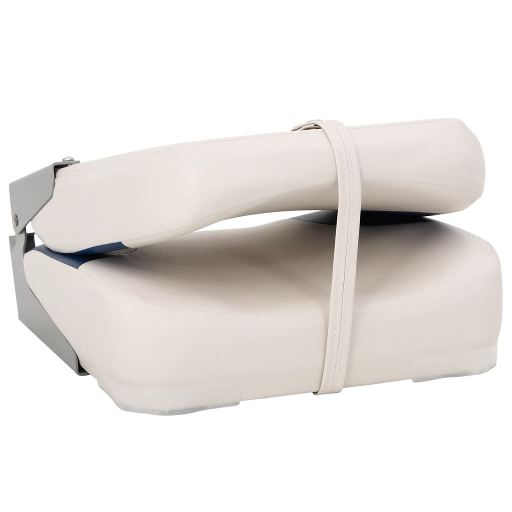 2 pcs conjunto assento barco dobrável 41x36x48 cm azul e branco