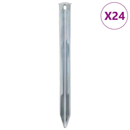 Estacas para tenda 24 pcs 22 cm Ø20 mm aço galvanizado