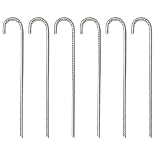 Estacas para tenda 6 pcs 37 cm Ø10 mm aço galvanizado