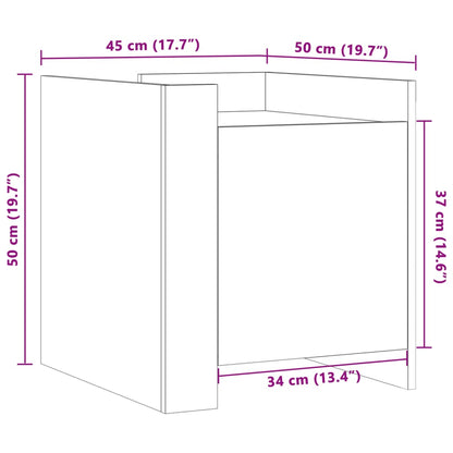 Mesa cabeceira 45x50x50 cm derivados de madeira branco