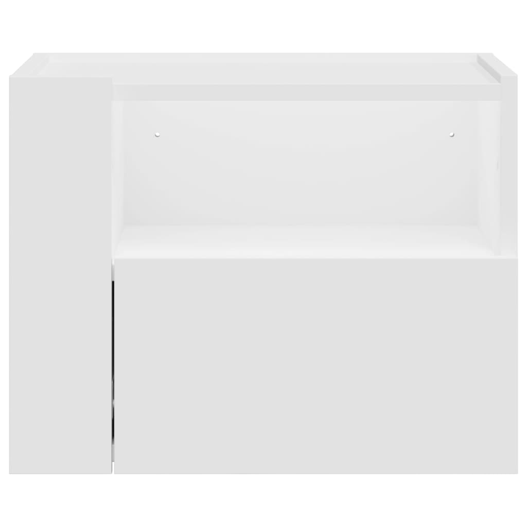 Mesa de cabeceira de parede 45x30x35 cm branco