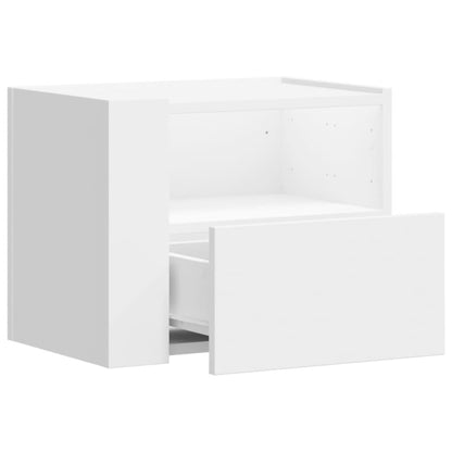 Mesa de cabeceira de parede 45x30x35 cm branco