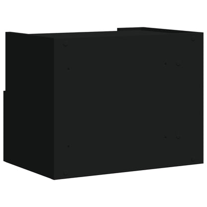 Mesa de cabeceira de parede 45x30x35 cm preto