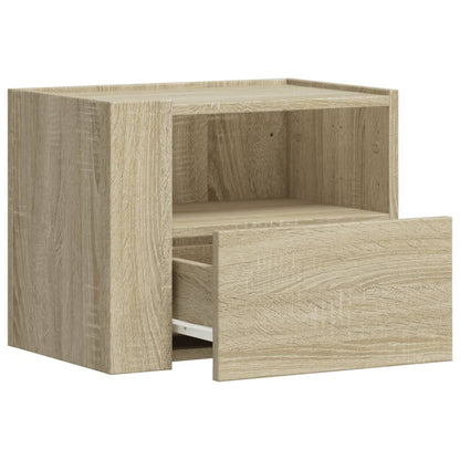 Mesas de cabeceira de parede 2 pcs 45x30x35 cm carvalho sonoma