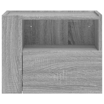 Mesas de cabeceira de parede 2 pcs 45x30x35 cm cinzento sonoma