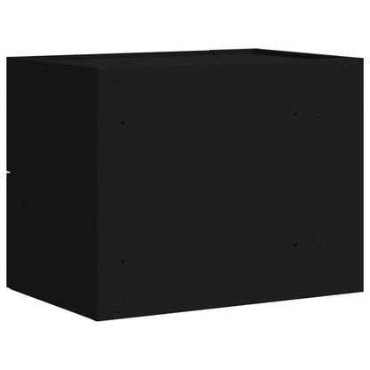 Mesas de cabeceira de parede 2 pcs 45x30x35 cm preto