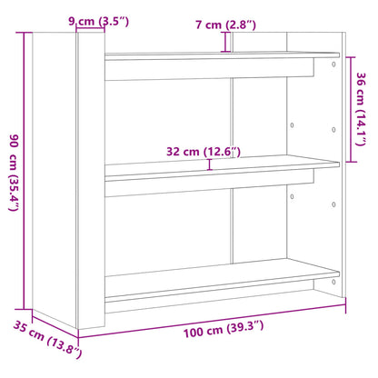 Mesa consola 100x35x90 cm derivados de madeira branco