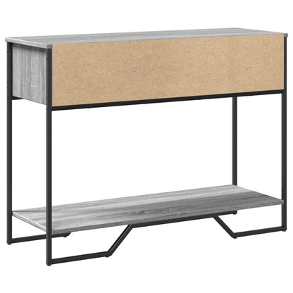 Mesa consola 100x35x74,5 cm derivados madeira cinzento sonoma