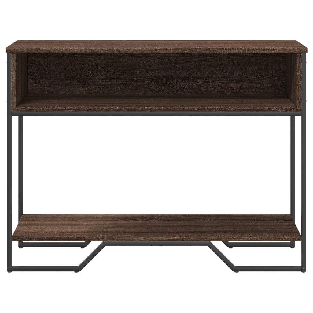 Mesa consola 100x35x74,5 cm derivados madeira carvalho castanho