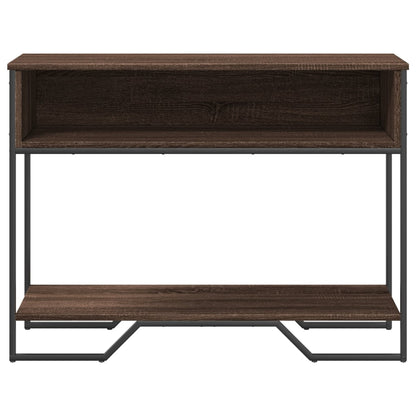 Mesa consola 100x35x74,5 cm derivados madeira carvalho castanho