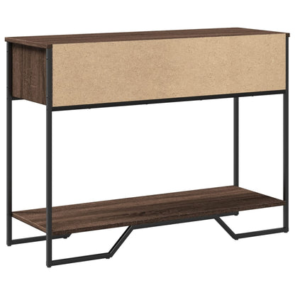 Mesa consola 100x35x74,5 cm derivados madeira carvalho castanho