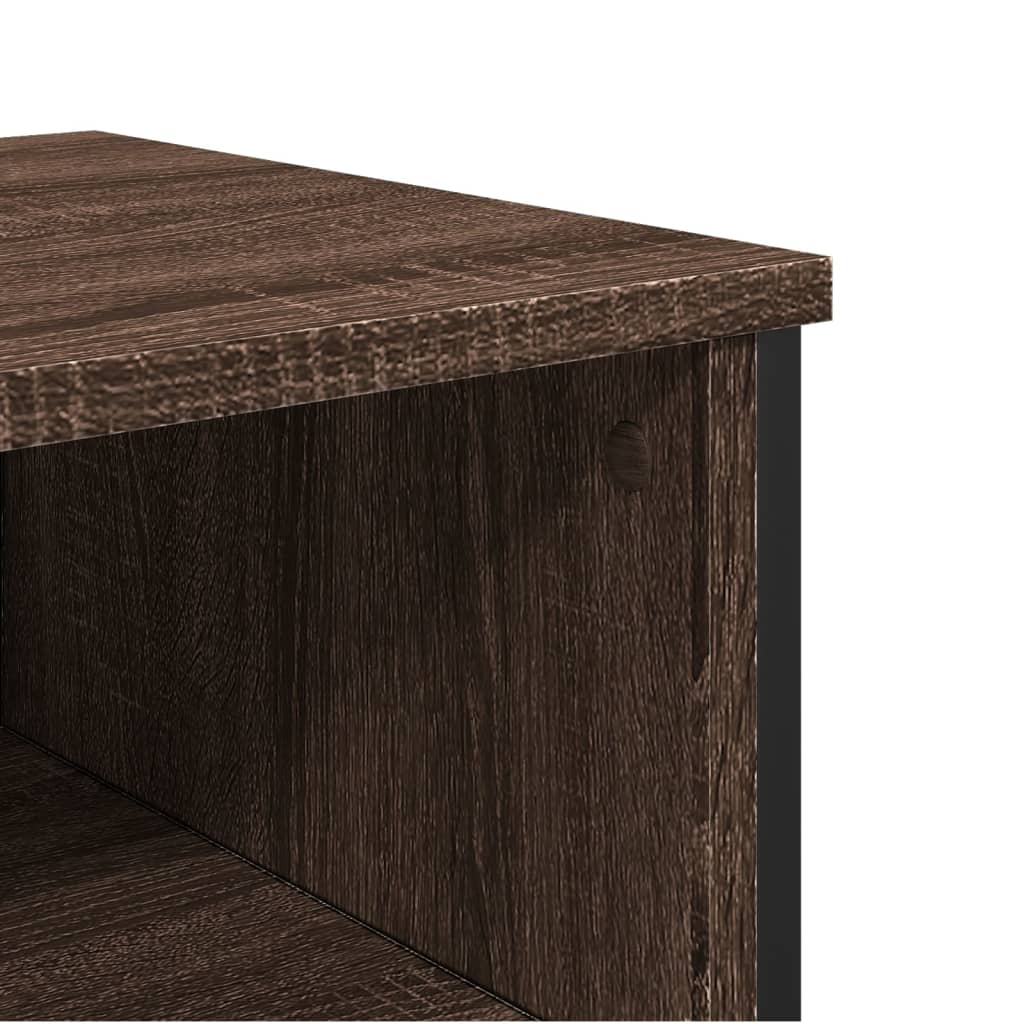 Mesa consola 100x35x74,5 cm derivados madeira carvalho castanho