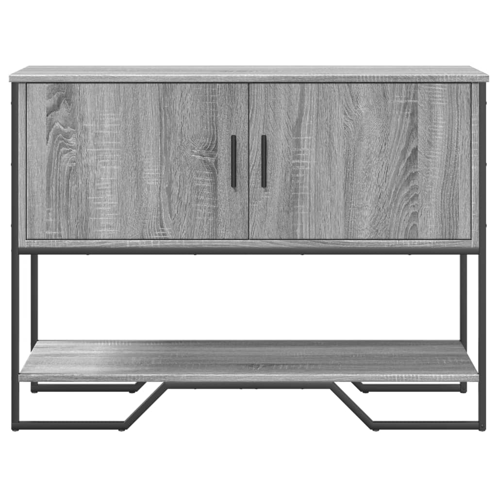 Mesa consola 100x35x74,5 cm derivados madeira cinzento sonoma