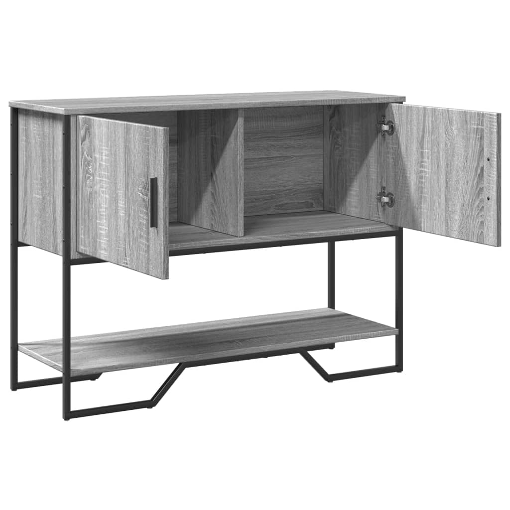 Mesa consola 100x35x74,5 cm derivados madeira cinzento sonoma