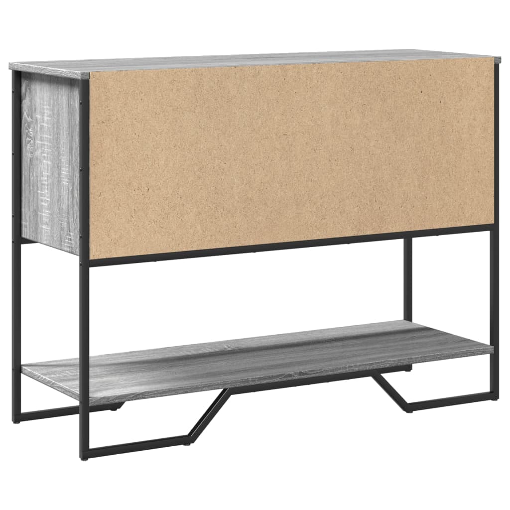 Mesa consola 100x35x74,5 cm derivados madeira cinzento sonoma