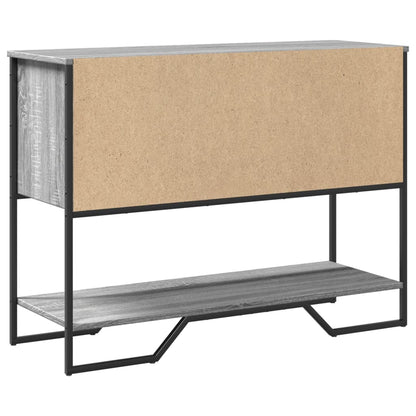 Mesa consola 100x35x74,5 cm derivados madeira cinzento sonoma