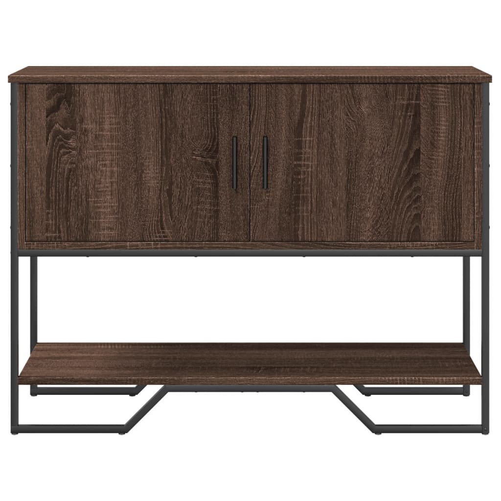 Mesa consola 100x35x74,5 cm derivados madeira carvalho castanho